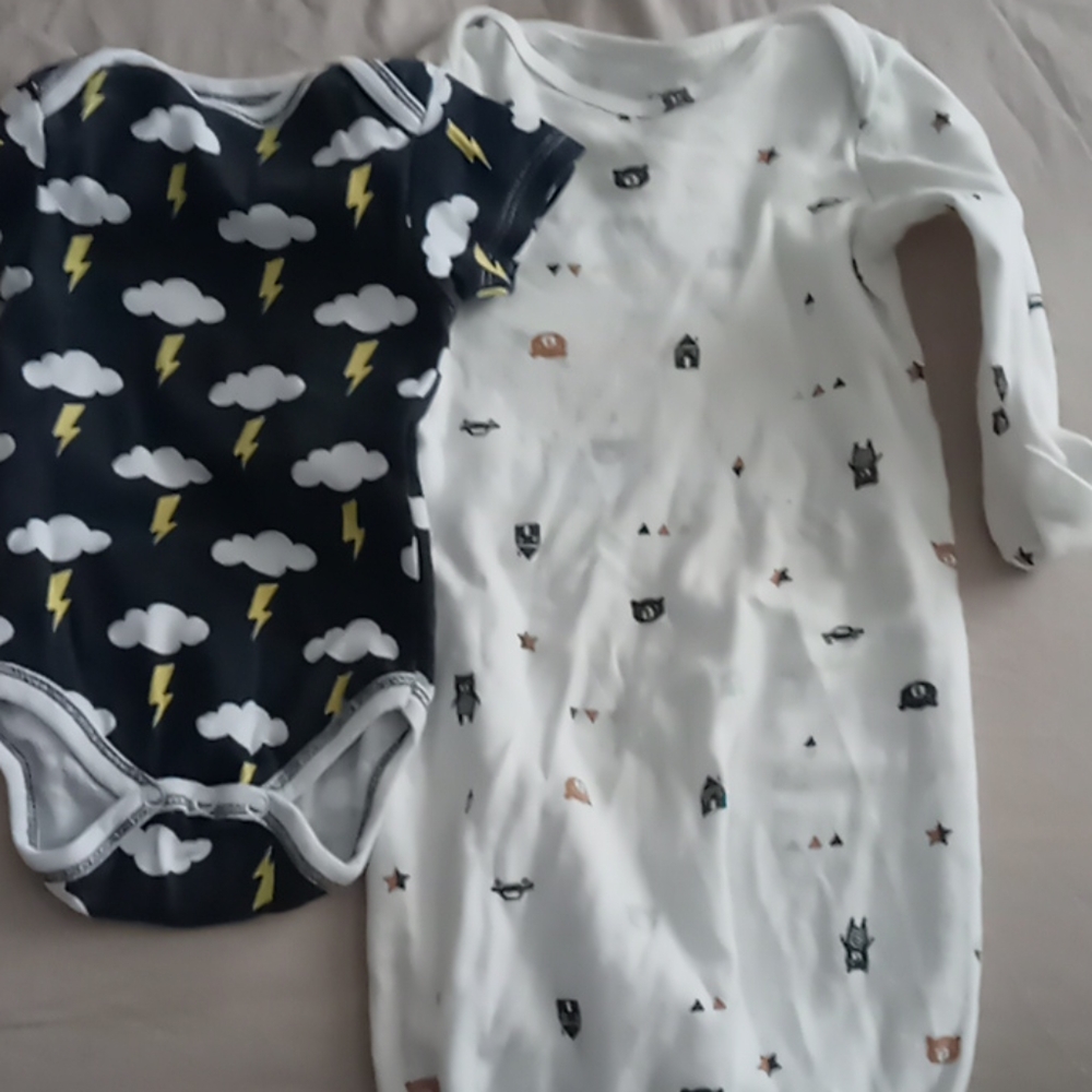 Sleep sack and onesie